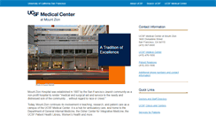 Desktop Screenshot of mountzion.ucsfmedicalcenter.org